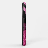 Schöner, eleganter, mädchenhafter Zebralace-Glitze Case-Mate iPhone Hülle (Hinten/Rechts)