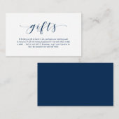 Schöner eleganter Navy Blue Schriftart, Ein Hinwei Begleitkarte (Vorne/Hinten)