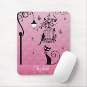 Schöner, eleganter und Vintager Liebesvogelkäfig Mousepad (Mit Mouse)