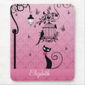 Schöner, eleganter und Vintager Liebesvogelkäfig Mousepad (Vorne)