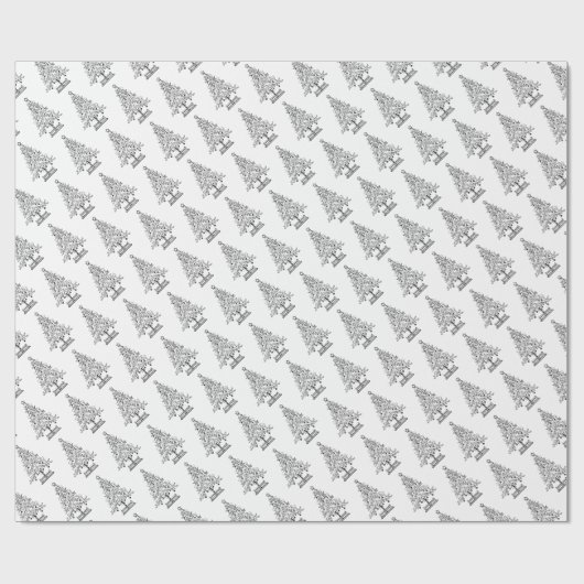 Schöner eleganter Weihnachtsbaum Geschenkpapier (Flach)