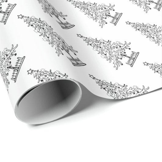 Schöner eleganter Weihnachtsbaum Geschenkpapier (Rolleneckpunkt)