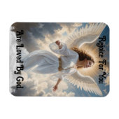 Schöner Engel in Wolken Flexible Magnet (Horizontal)