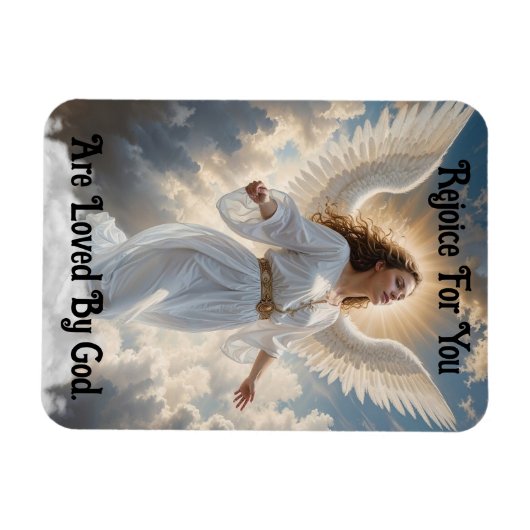 Schöner Engel in Wolken Flexible Magnet (Horizontal)