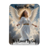 Schöner Engel in Wolken Flexible Magnet (Vertikal)