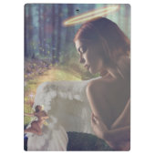 Schöner Engel mit Faiasy Fantasy Art Klemmbrett (Rückseite)