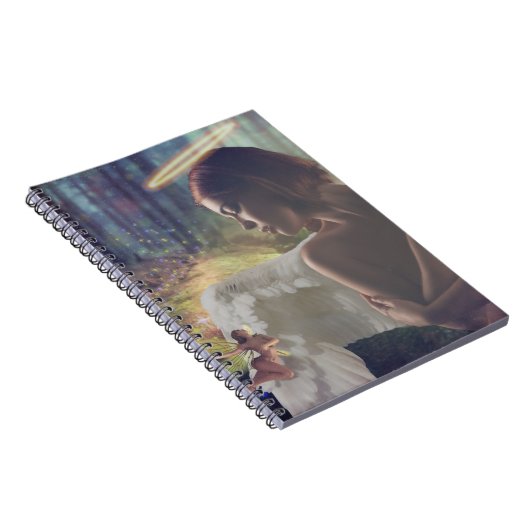 Schöner Engel mit Faiasy Fantasy Art Notizblock (Rechte Seite)