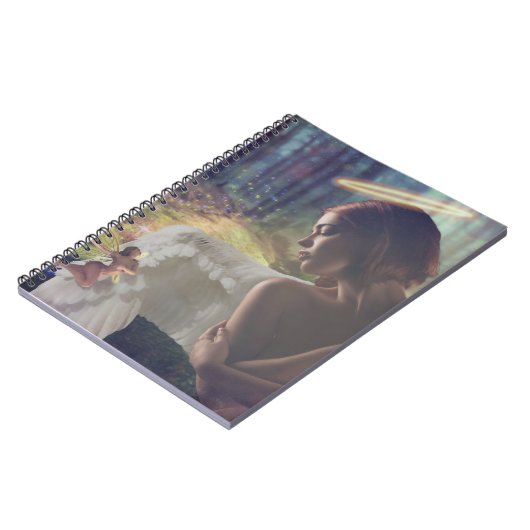 Schöner Engel mit Faiasy Fantasy Art Notizblock (Linke Seite)