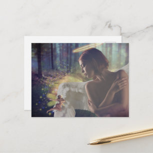 Schöner Engel mit Faiasy Fantasy Art Postkarte