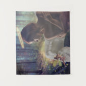 Schöner Engel mit Faiasy Fantasy Art Wandteppich (Vorderseite)