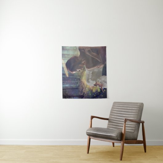 Schöner Engel mit Faiasy Fantasy Art Wandteppich (Beispiel)