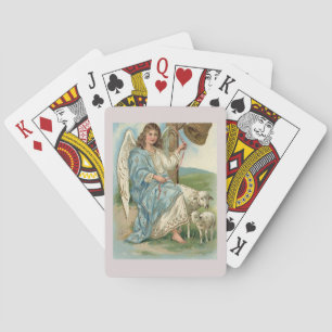 Schöner Engel und goldene Glocke Spielkarten