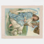 Schöner Engel und goldener Bauch Fleecedecke (Vorderseite (Horizontal))