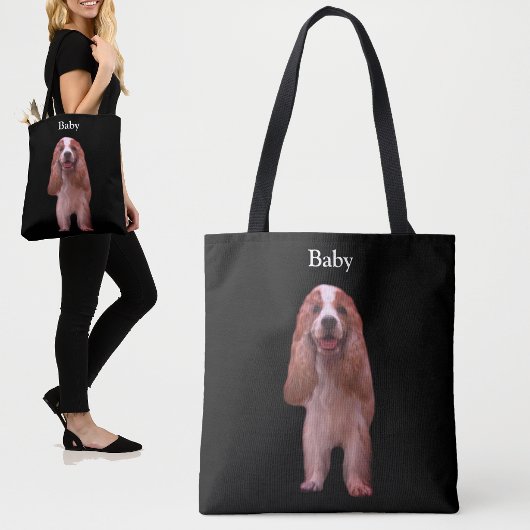 Schöner englischer Cocker Spaniel Dog auf Black Tasche