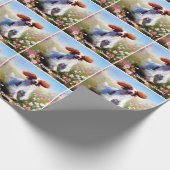 Schöner englischer Setter Geschenkpapier (Ecke)