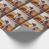 Schöner englischer Setter Geschenkpapier (Ecke)