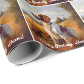 Schöner englischer Setter Geschenkpapier (Rolleneckpunkt)