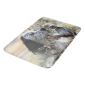 Schöner englischer Setter mit Pheasant , Kunst Badematte (Schrägansicht)