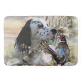 Schöner englischer Setter mit Pheasant , Kunst Badematte (Vorderseite)
