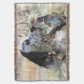 Schöner englischer Setter mit Pheasant , Kunst Decke (Vorderseite Vertikal)