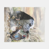 Schöner englischer Setter mit Pheasant , Kunst Fleecedecke (Vorderseite (Horizontal))