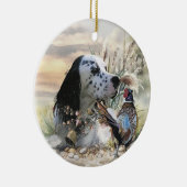 Schöner englischer Setter mit Pheasant , Kunst Keramik Ornament (Rechts)