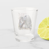 Schöner englischer Setter mit Pheasant , Kunst Schnapsglas (Rückseite)