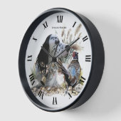 Schöner englischer Setter mit Pheasant , Kunst Uhr (Winkel)
