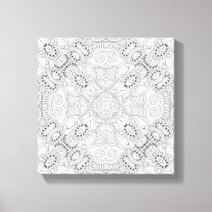 Schöner Entwurf Zendoodle 6 Leinwanddruck