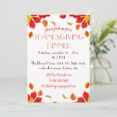 Schöner Erntedank Herbst lässt Einladung (Stehend Vorderseite)