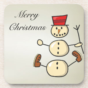 Schöner, erstaunlicher Weihnachtsschneemann Getränkeuntersetzer