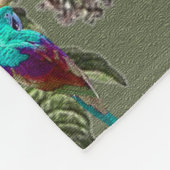 Schöner exotischer Vogel, Sumpf Grüner Hintergrund Fleecedecke (Ecke)