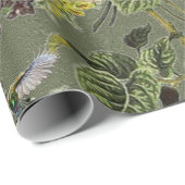 Schöner exotischer Vogel, Sumpf Grüner Hintergrund Geschenkpapier (Rolleneckpunkt)