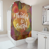 Schöner Fall Dankbar und dankbar Duschvorhang (Beispiel)