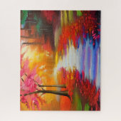 Schöner Fall Day | Herbstweg Puzzle (Vertikal)