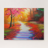 Schöner Fall Day | Herbstweg Puzzle (Horizontal)