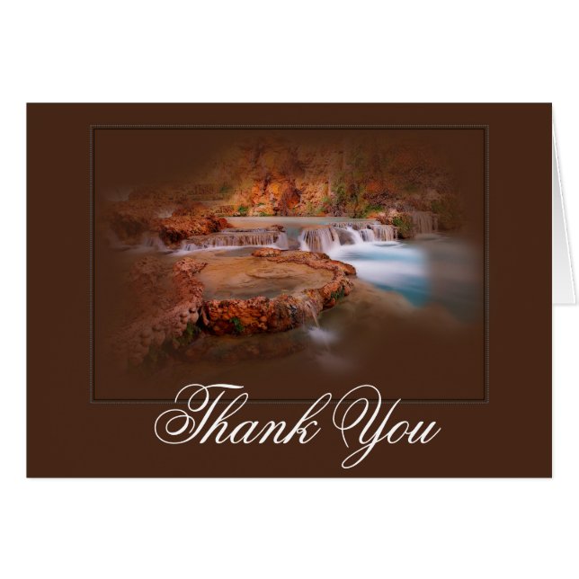 Schöner Fall Saison Stream Danke Karte (Vorderseite (Horizontal))
