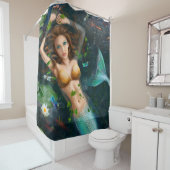 Schöner Fantasiemeerjungfrau Duschvorhang (Beispiel)