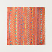 Schöner, farbenfroher, bestickt, Hippie-Stilkuchen Wandteppich (Vorderseite (Horizontal))