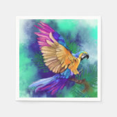 Schöner farbenfroher Papagei Napkins Serviette (Vorderseite)