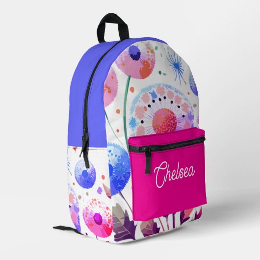 Schöner, farbenfroher Rucksack, einer von der Art Bedruckter Rucksack (Rückseitige Ecke links)