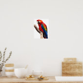 Schöner, farbenfroher Scarlet Macaw Parrot Bird Poster (Küche)