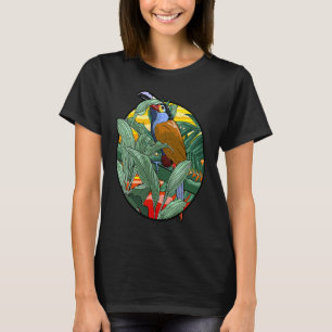 Schöner farbenfroher Vogel aus den Tropen für Vog T-Shirt