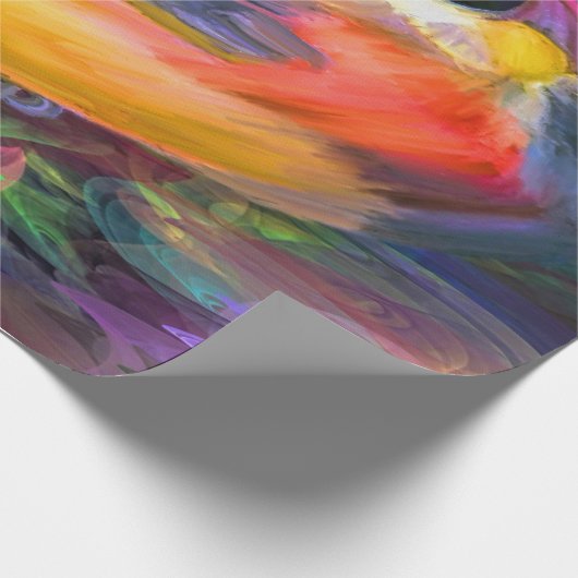 Schöner, farbenfroher Vogel Geschenkpapier (Ecke)