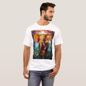 Schöner, farbiger Elefant T-Shirt (Vorne ganz)