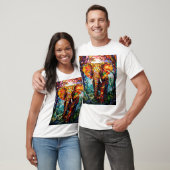Schöner, farbiger Elefant T-Shirt (Unisex)