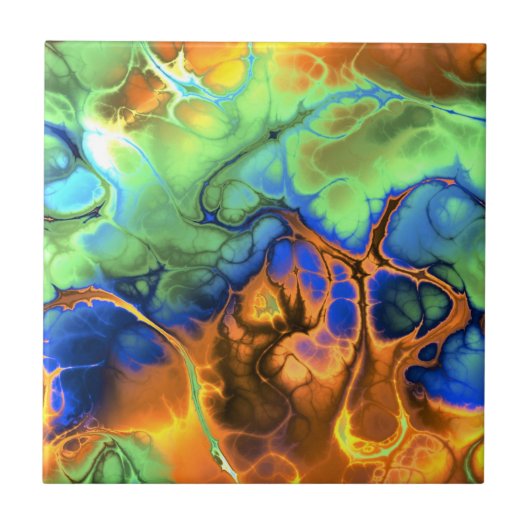 Schöner, farbiger Marmorstein - Abstrakte Textur Fliese (Vorderseite)