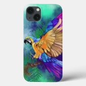 Schöner Farbparrot iPhone Case (Rückseite)