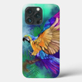 Schöner Farbparrot iPhone Case (Rückseite)