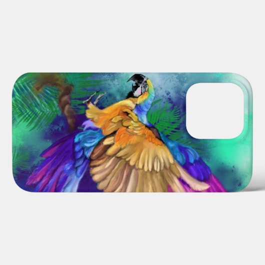 Schöner Farbparrot iPhone Case (Rückseite (Horizontal))